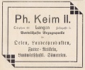 1912 Anzeige Fahrgasse 5 Ph Keim II.jpg