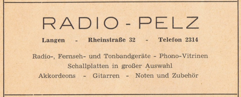 Datei:1961 Anzeige Radio Pelz.JPG