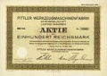 1928 Pittler Werkzeugmaschinenfabrik Leipzig Aktie 100 RM.jpg