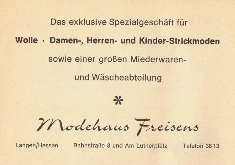 Datei:1966 Anzeige Modehaus Freisens.jpg